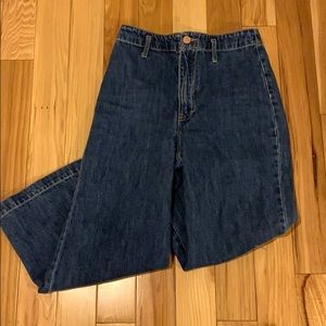 Hollister wide leg cropped jeans